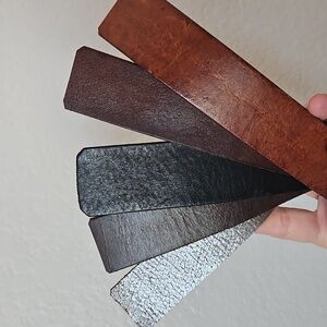 🌻Leather Straps 7" Repurposed Quality Leather Belts/handbags Hand Cut To Order